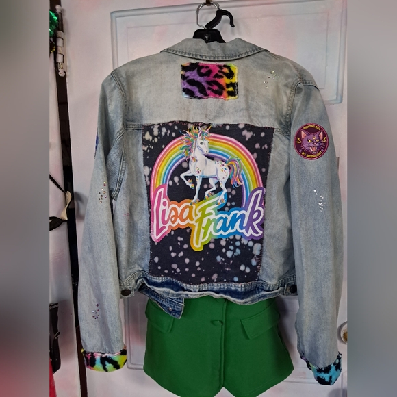 Lisa Frank- custom RAGE Jacket- NEW CUFFS! KAWAII Lisa Frank themed- PRICE FIRM - Picture 3 of 10